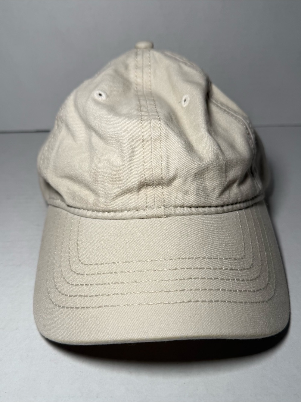 Unbranded Baseball Cap Men's Adjustable Beige Cotton Twill Dad Hat
